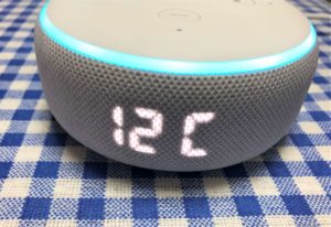 Amazon Echo Dot with clock　外気温