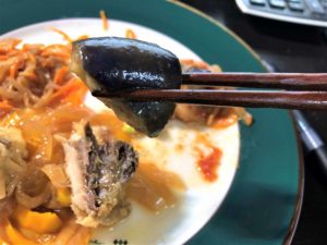 「ヨシケイ」ベジミール鯵の南蛮漬け弁当の鶏とナスのトマト煮